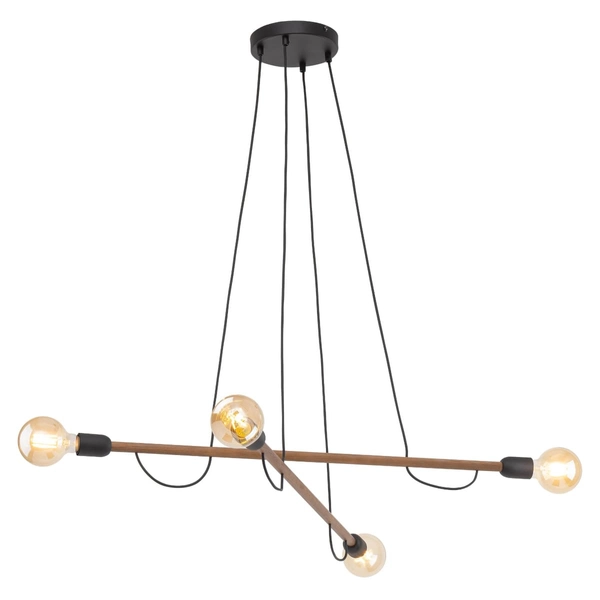Salonowa lampa wisząca rustykalna Helix 4949 TK Lighting drewniana czarna