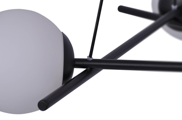 Lampa wisząca Arton K-4966 z kulistymi kloszami biała czarna