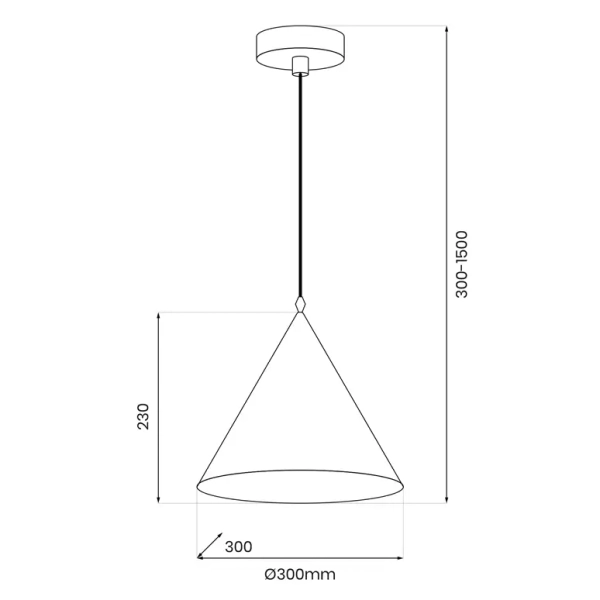 Stożkowa lampa wisząca BOSCO MLP0871 do salonu brązowa