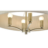 Plisowana lampa wisząca Cristin CRI0429 Dar Lighting mosiądz biała