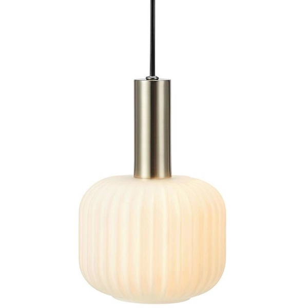 LAMPA wisząca SOBER 108122 Markslojd plisowana OPRAWA szklany ZWIS loftowy stal biały