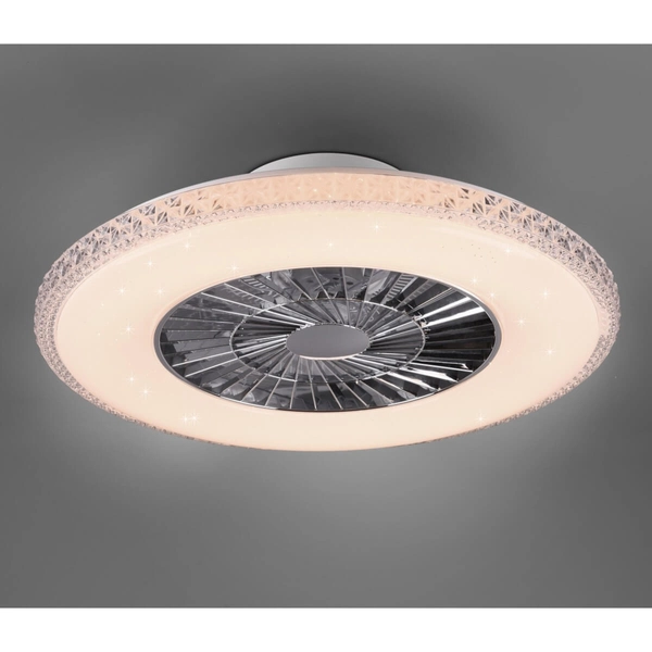 Sufitowy lampowentylator HARSTAD R62412106 RL Light LED 40W 3000-6500K na pilot srebrny