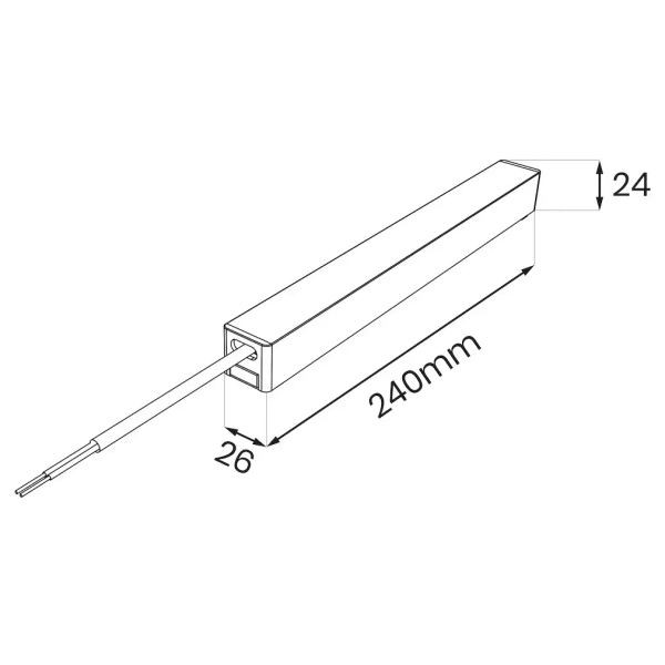 Zasilacz szynowy magnetyczny Slim Magnetic ML2227 100W 24V czarny