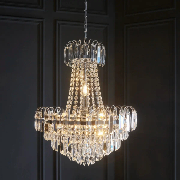 Żyrandol glamour Amadis 96826-CH kryształowy przezroczysty chrom