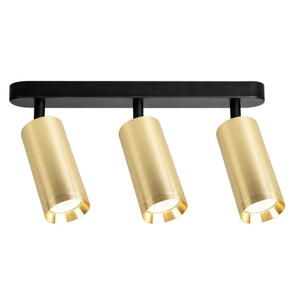 Podłużna lampa sufitowa MICA SPOT ML1149 na korytarz z regulacją złoty