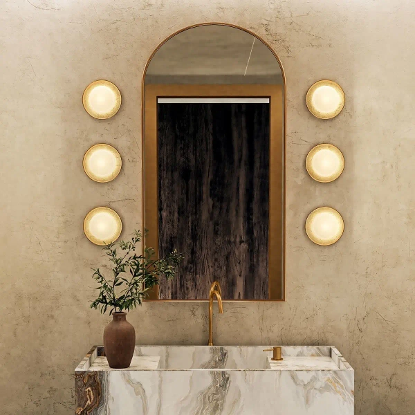 Lampa ścienna Alonso QN-ALONSO2-VBS-AR LED 7W 2825K biały mosiądz