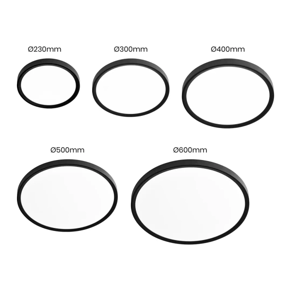 Lampa sufitowa MAQ ML0439 LED 24W 3000-6500K do łazienki IP40 czarna