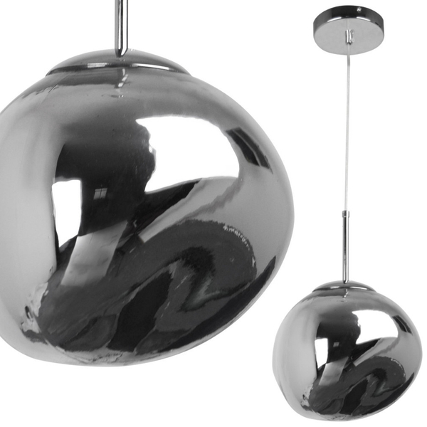 LAMPA wisząca PARMA 316288 Polux loftowa OPRAWA szklany zwis srebrny