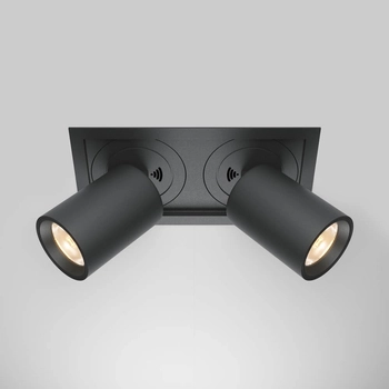 Podwójna lampa nasufitowa Hidden DL095-02-10W3K-B LED 20W 3000K czarna