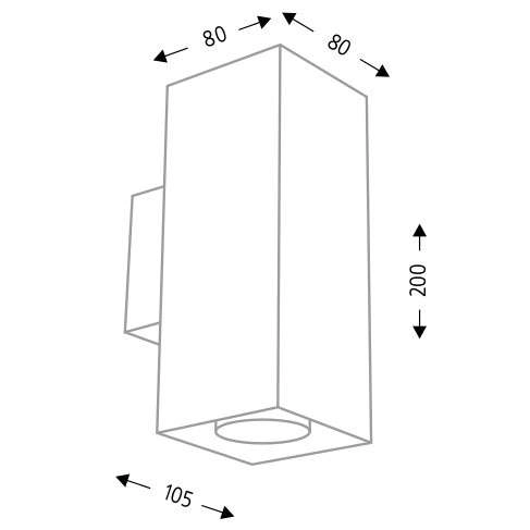 Kinkiet LAMPA ścienna KOBE 7462 Shilo prostokątna OPRAWA metalowa biała