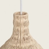 Lampa wisząca Boho ABR-LW8-BH-E27 Abruzzo ratan nad stół beżowa