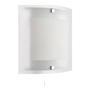 Szklana lampa ścienna Blake 143-WB kwadratowa przezroczysty chrom