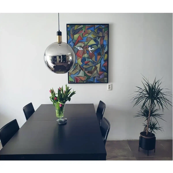 Loftowa lampa wisząca Julius 34438/40/65 Lucide szklana czarna złota