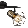 Sufitowa lampa druciana Priska 54017-2M czarna złota
