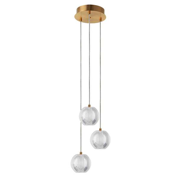 Wisząca lampa kule Brillant LP-3303/3P GD LED 11W 3000-6000K złoty