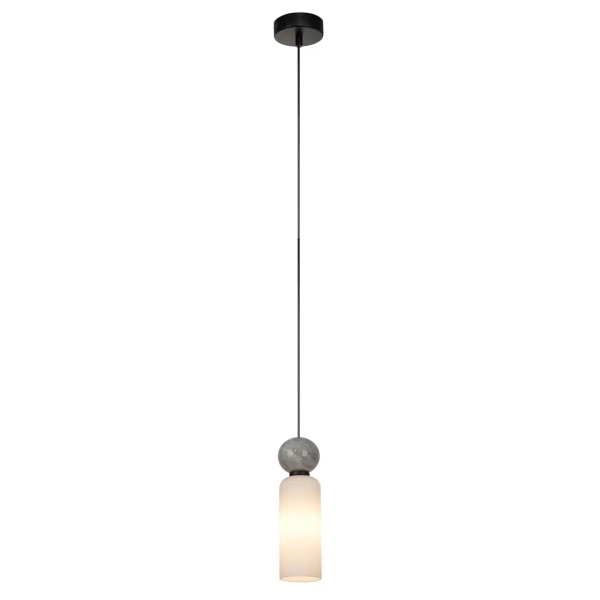 Wisząca lampa podłużna Santos PND-95331-1-BK kula szara biała czarna