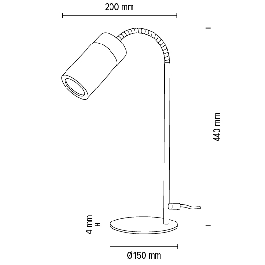 Loftowa LAMPKA stojąca ANNICK 7419104 Britop stołowa LAMPA metalowa