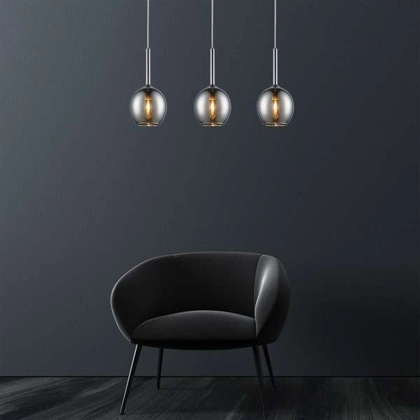 Lampa wisząca MONIC MD1629-1 Chrome kulista nad stół chrom lustrzana