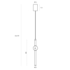 Salonowa lampa wisząca VERDES P0612 LED 10W 3000K kula tuba czarna