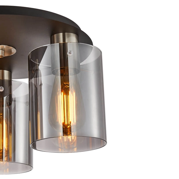 Lampa sufitowa tuba Sardo SPL-5581-3SC-SC-SG Italux szary srebrny