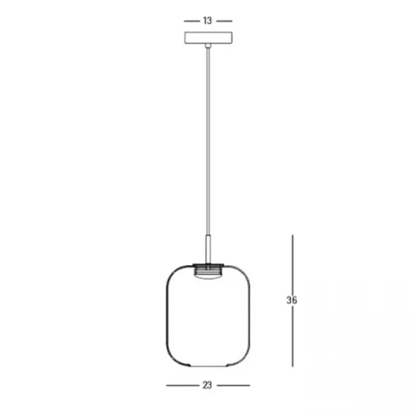 Wisząca lampa nad stół 23215 LED 12W 3000K szklana owalna czarny złoty