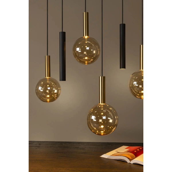 Wisząca lampa nad stół Josiane 21441/12/62 do jadalni szklane kule czarny