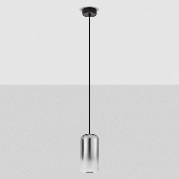 Szklana lampa wisząca ANUCO LE44611 LED 3W 3000K szklana tuba szary