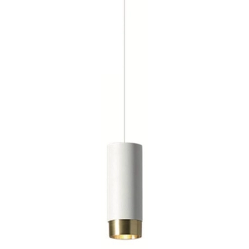 Punktowa lampa wisząca CGLOOKPWHITE Copel do salonu biała mosiądz