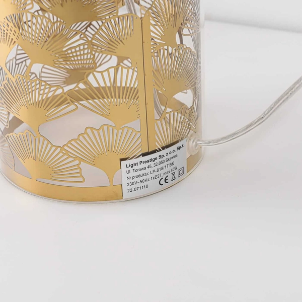 Stołowa lampa dekoracyjna Sunflower LP-818/1T BK czarny złoty