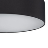 Okrągły plafon sypialniany Rondo 4245 TK Lighting tkaninowy czarny biały