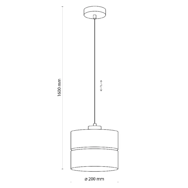 Ekologiczna lampa zwisająca Eco 5770 tuba sosna lniany beżowy