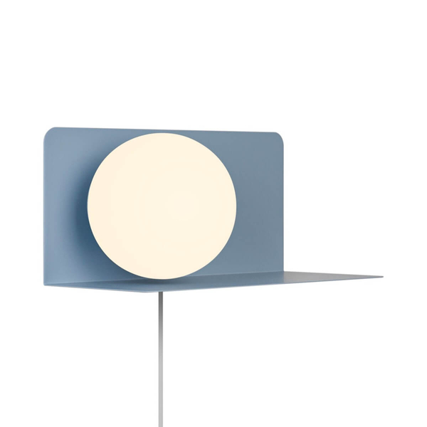 Kulista lampa na ścianę LILIBETH 2312931006 szklana niebieski