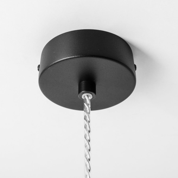 Wisząca lampa tubki GEM P0389-01D-P7AC szklana czarny przezroczysty
