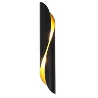 LAMPA ścienna AGI KGG2E14 Abigali metalowa OPRAWA kinkiet czarny złoty