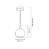 Wisząca lampa kulista Monte MLP8320 przydymiona srebrna