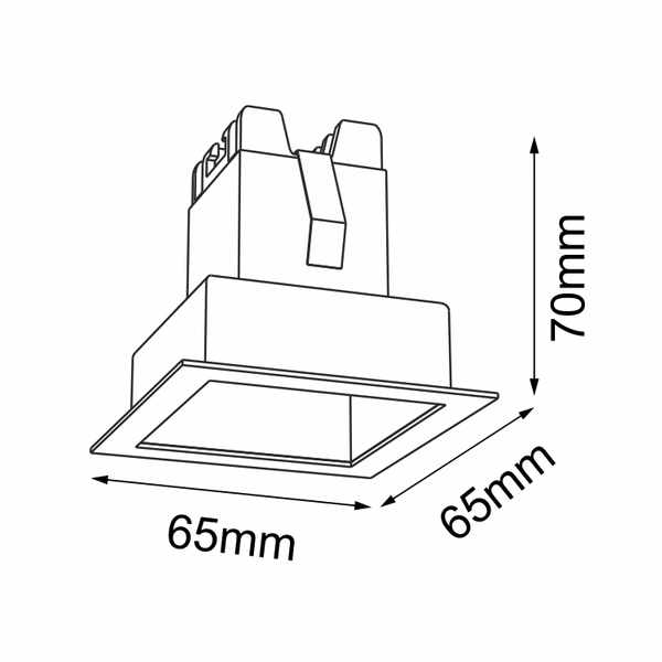 Podtynkowa lampa Glare 3041 Brosline LED 2W 4000K do salonu biały
