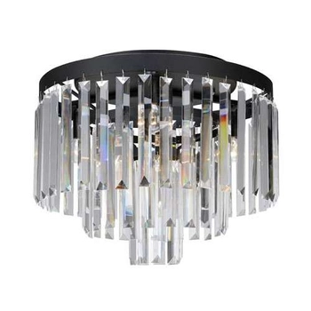 Plafon LAMPA sufitowa VENTIMIGLIA 106563 Markslojd okrągła OPRAWA glamour kryształki crystals przezroczyste czarne