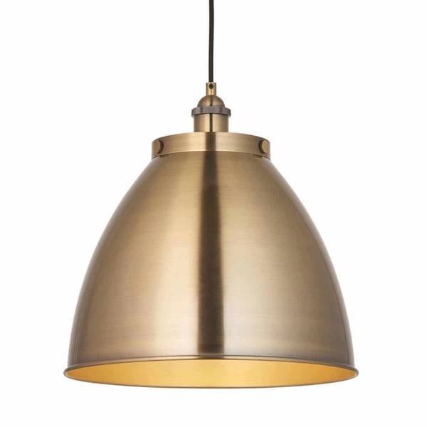 Kopułowa lampa wisząca nad stół Franklin 98744 Endon metalowa mosiądz