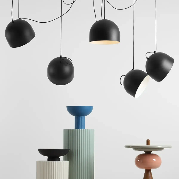 Lampa loftowa wisząca salonowa Noor 1122F1 Aldex nad stół czarna