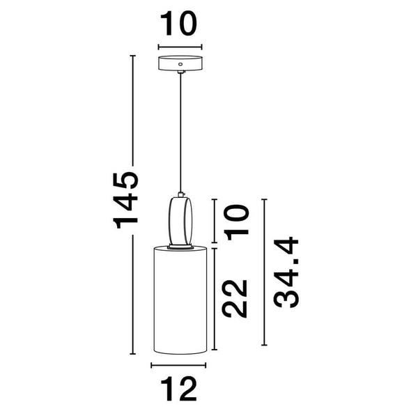 Zwisająca lampa nad stół SAIPINA LE44622 sopel tuba złota biała