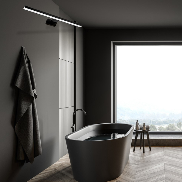 Kinkiet LAMPA ścienna SHINE ML6336 Milagro łazienkowa OPRAWA metalowa LED 15W 4000K nad lustro IP44 czarna