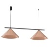 Wisząca lampa do jadalni CAPITAL MLP0944 stożki na belce miedziany