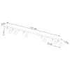 Lampa sufitowa na belce Winx SL.1388 Sollux regulowana złota czarna