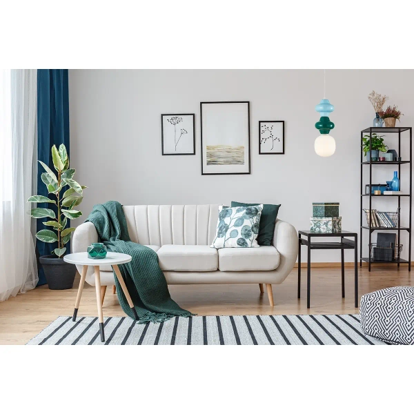 Podwójna wisząca lampa Latera PND-94331A-1S-MLTI niebieski zielony