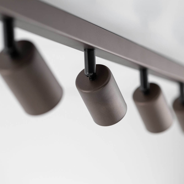 Lampa nasufitowa Top 6184 regulowane tubki do jadalni brązowa