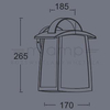 Zewnętrzna LAMPA elewacyjna KELSEY 5273601012 Lutec metalowa OPRAWA ogrodowa ścienna outdoor IP44 czarna