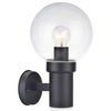 Industrialna LAMPA ścienna CARIS 106922 Markslojd modernistyczna OPRAWA elewacyjny KINKIET szklany kula ball IP44 czarny