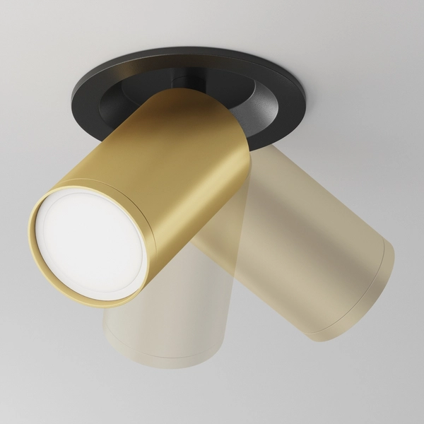 Reflektorek wpustowy Focus S C048CL-U-1BMG Maytoni regulacja czarny złoty