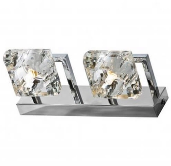 2-punktowa lampa ścienna Rubic do przedpokoju chrom