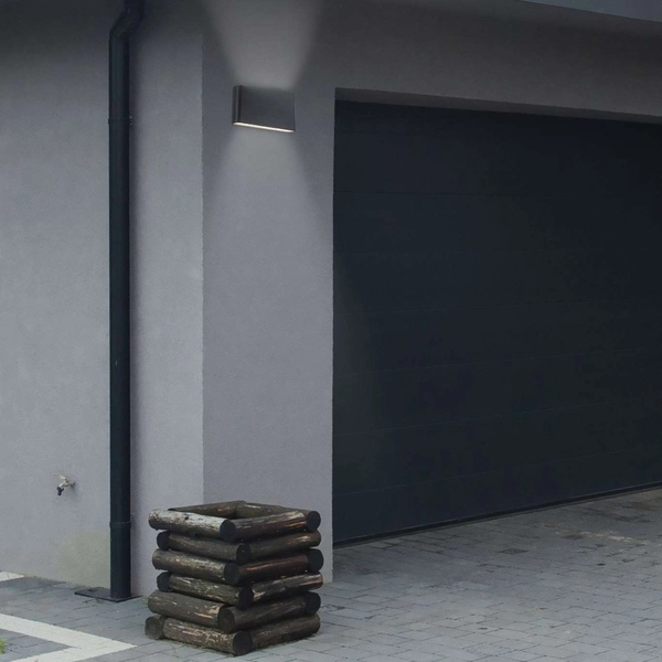 Elewacyjna LAMPA ścienna NESNA 7952 Rabalux prostokątna OPRAWA zewnętrzna LED 10W 3000K kinkiet IP54 grafitowa